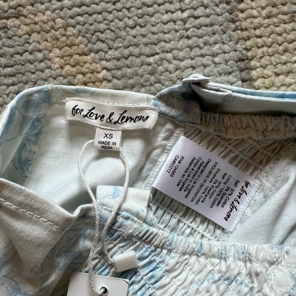 For Love & Lemons Chantal Top in Blue - Picture 9 of 11